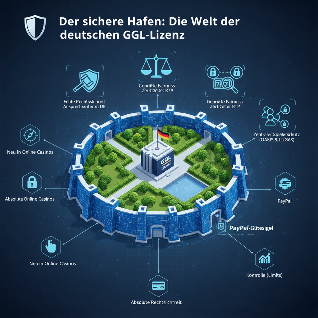 GGL Lizenz Infografik - Der sichere Hafen für deutsche Online Casino Spieler
